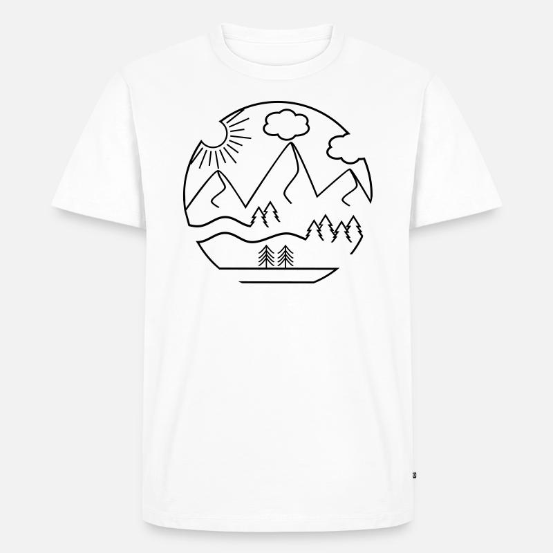 Berge - Männer Premium Bio T-Shirt - Weiß