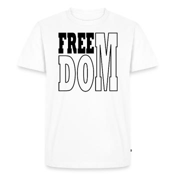 Freedom black - Men's Premium Organic T-Shirt - white - Front - Nico (187cm)