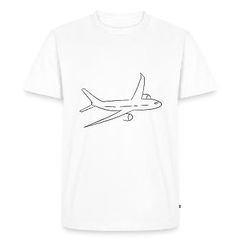 avion - T-shirt Premium bio Homme - blanc - Devant - Nico (187cm)