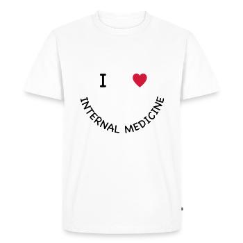 I love internal medicine - Men's Premium Organic T-Shirt - white - Front - Nico (187cm)