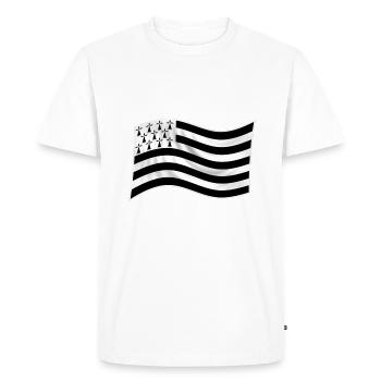 Drapeau Bretagne - T-shirt Premium bio Homme - blanc - Devant - Nico (187cm)