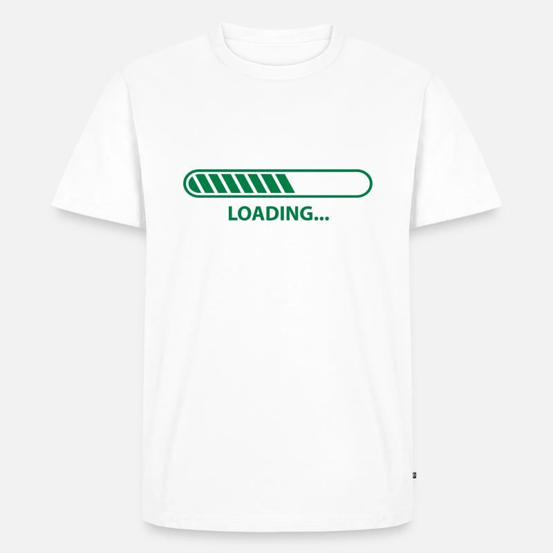 Loading Progress - Männer Premium Bio T-Shirt - Weiß
