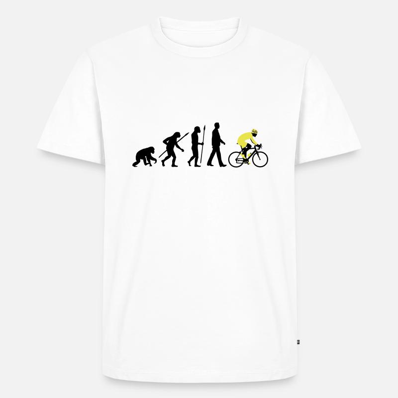 evolution_radfahrer_052012_d_2c - Men's Premium Organic T-Shirt - white