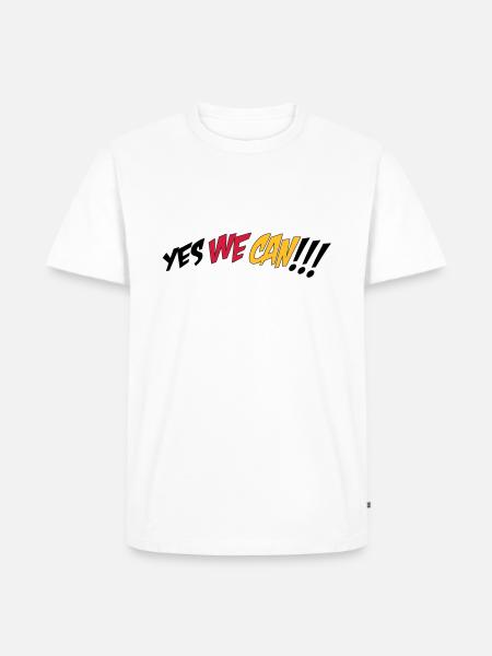 yes we can - Men's Premium Organic T-Shirt - white