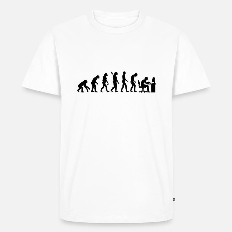 Évolution ordinateur - T-shirt Premium bio Homme - blanc