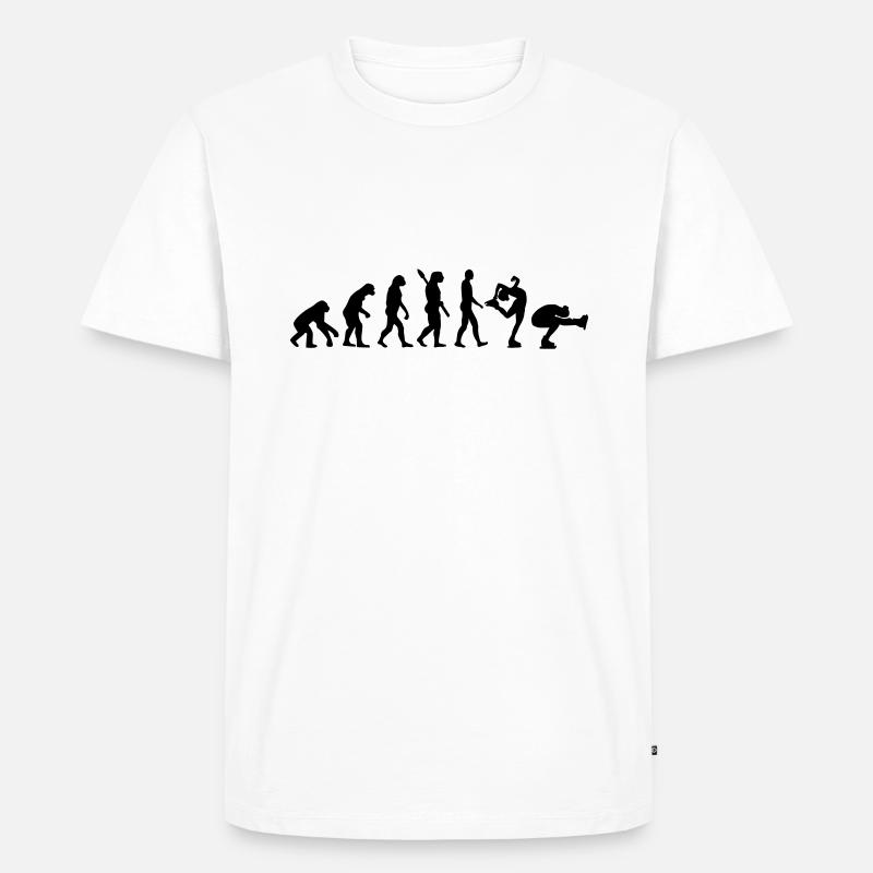 Evolution Eiskunstlauf - Männer Premium Bio T-Shirt - Weiß