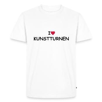 I love / heart Gymnastics - Men's Premium Organic T-Shirt - white - Front - Nico (187cm)