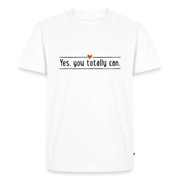 Yes, you totally can - T-shirt Premium bio Homme - blanc - Devant - Nico (187cm)