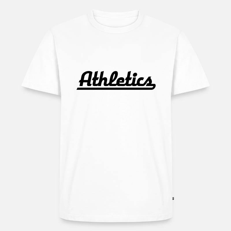 athletics - Männer Premium Bio T-Shirt - Weiß