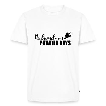 No Friends on Powder Days - T-shirt Premium bio Homme - blanc - Devant - Nico (187cm)
