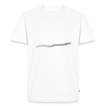 Ver de terre - T-shirt Premium bio Homme - blanc - Devant - Nico (187cm)