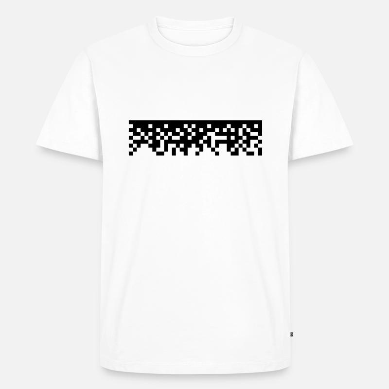 Pixel - Männer Premium Bio T-Shirt - Weiß