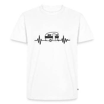 Caravan - Men's Premium Organic T-Shirt - white - Front - Nico (187cm)