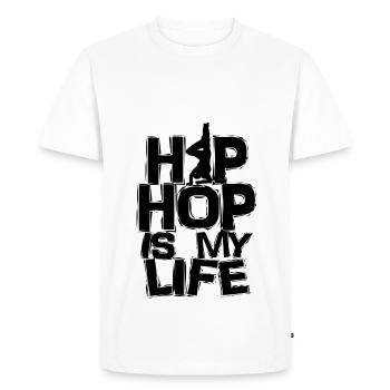 hip hop - Men's Premium Organic T-Shirt - white - Front - Nico (187cm)