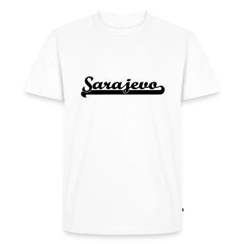 écrit Sarajevo - T-shirt Premium bio Homme - blanc - Devant - Nico (187cm)