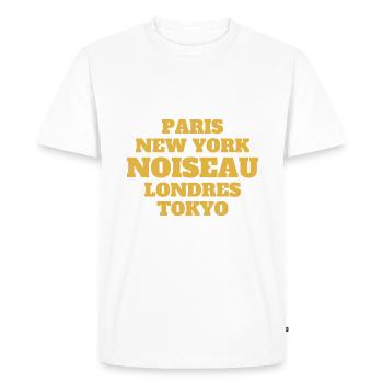 Noiseau Style - Unique streets, unique style. - T-shirt Premium bio Homme - blanc - Devant - Nico (187cm)