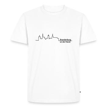 horizon de Brandebourg au Havel - T-shirt Premium bio Homme - blanc - Devant - Nico (187cm)