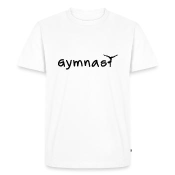 Gymnast - T-shirt Premium bio Homme - blanc - Devant - Nico (187cm)