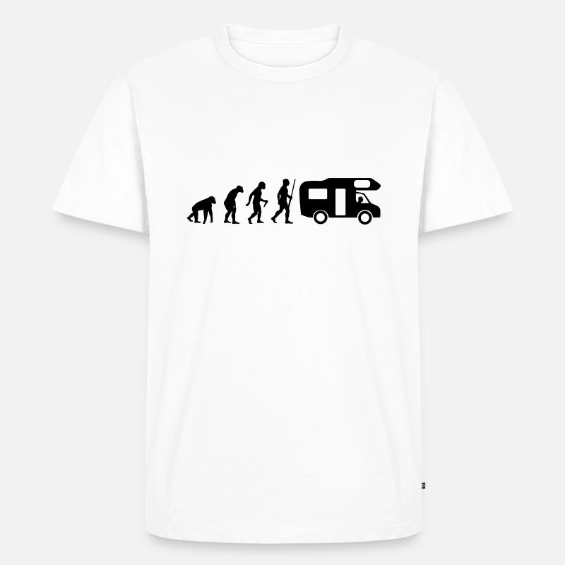 L'évolution du camping-car - T-shirt Premium bio Homme - blanc