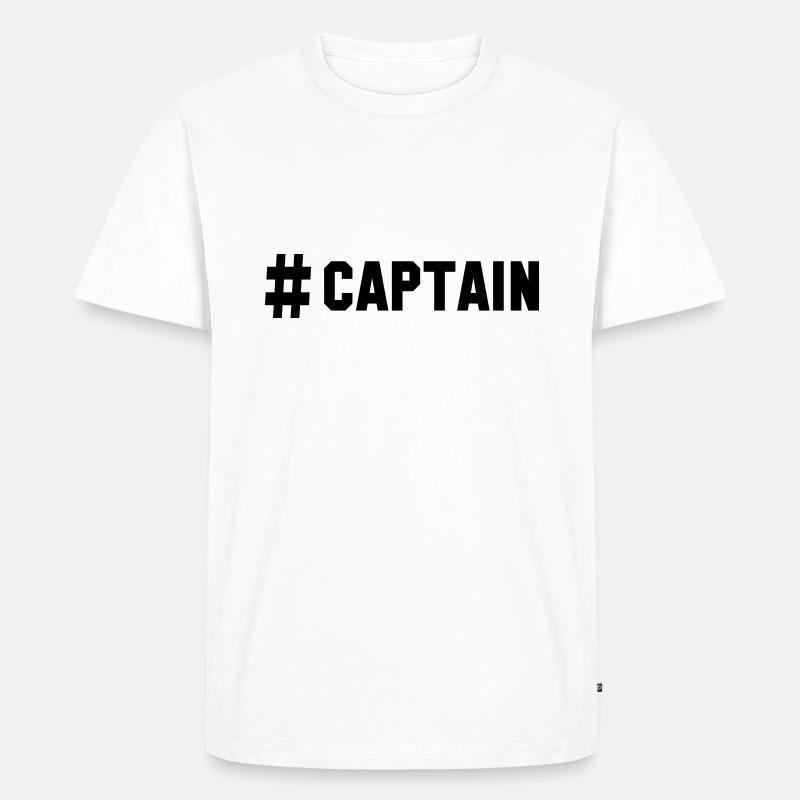 # captain - Männer Premium Bio T-Shirt - Weiß