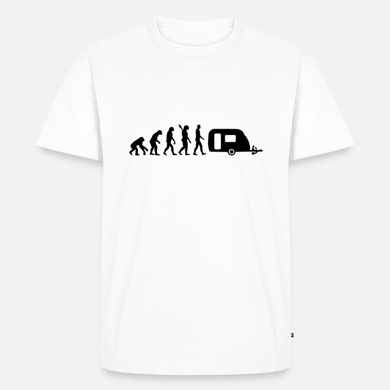 Evolution Camping - T-shirt Premium bio Homme - blanc