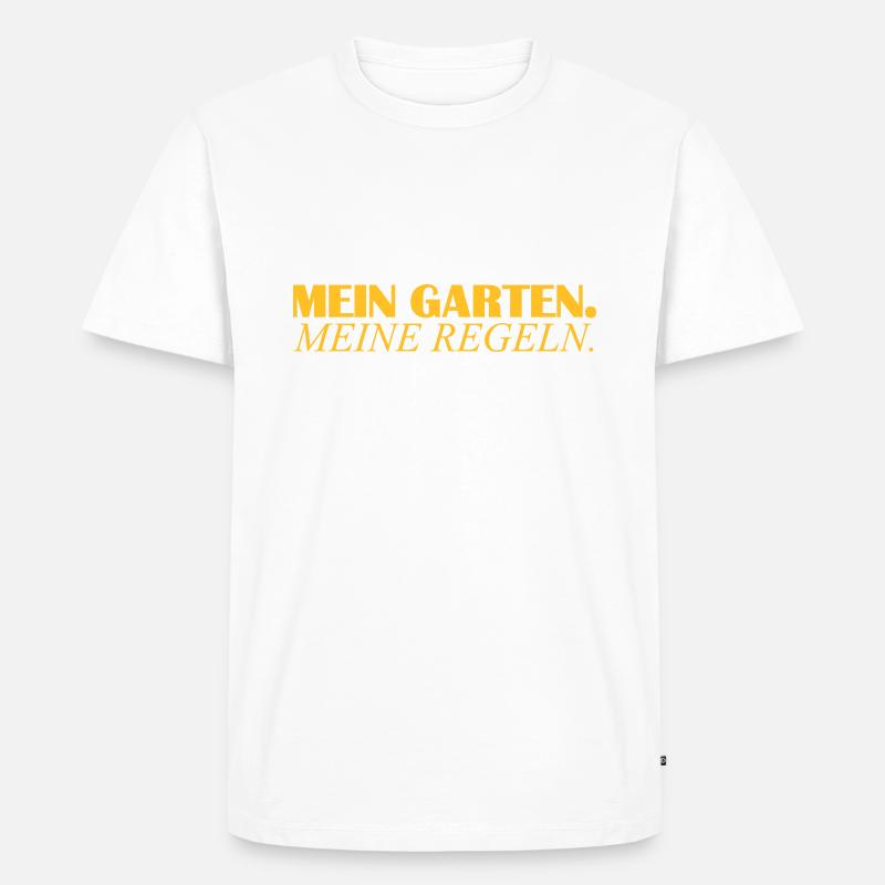 mein garten - Männer Premium Bio T-Shirt - Weiß