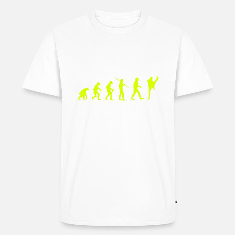 Kampfsport Evolution - Männer Premium Bio T-Shirt - Weiß