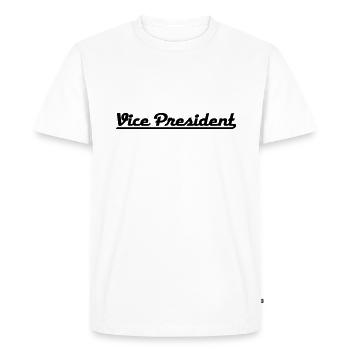 Vice-président - T-shirt Premium bio Homme - blanc - Devant - Nico (187cm)