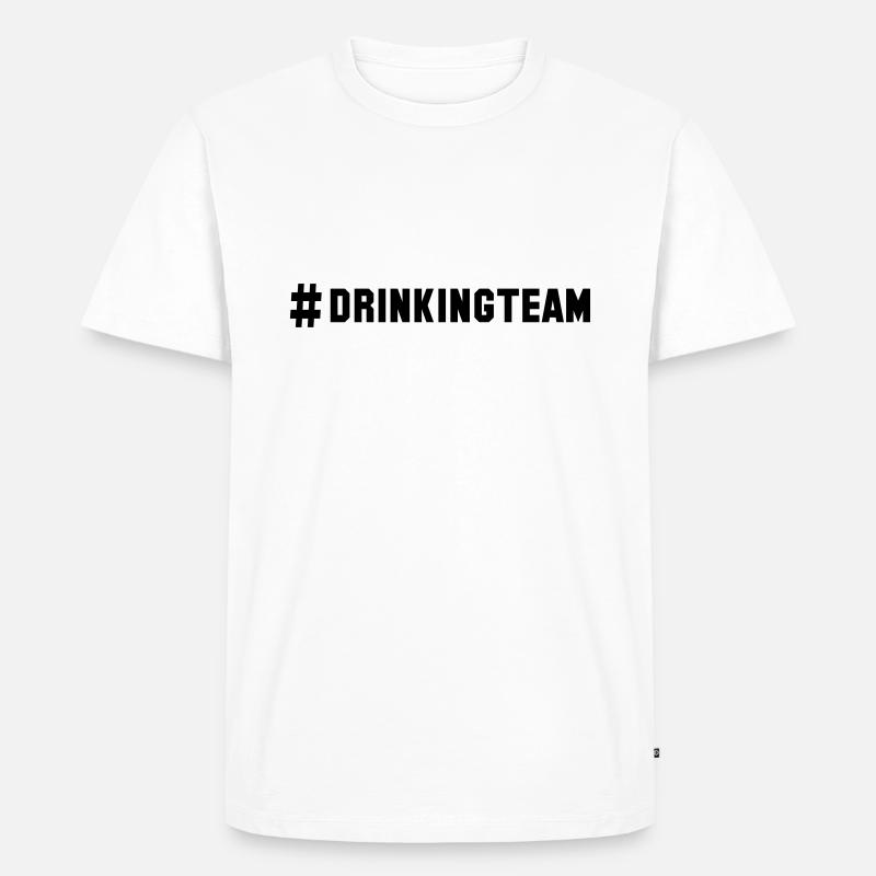 # drinkingteam - Männer Premium Bio T-Shirt - Weiß