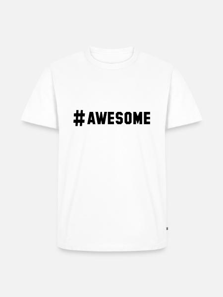 # awesome - Männer Premium Bio T-Shirt - Weiß