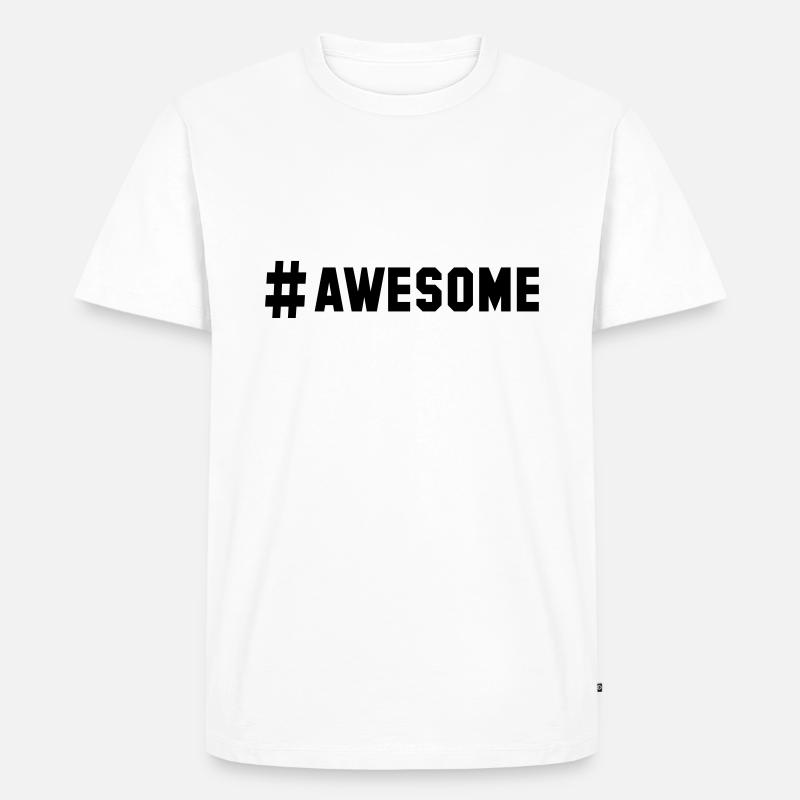 # awesome - Männer Premium Bio T-Shirt - Weiß