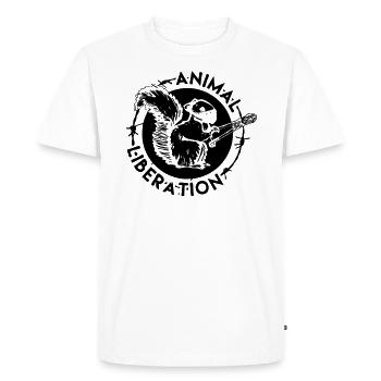 Squirrel Animal Liberation - T-shirt Premium bio Homme - blanc - Devant - Nico (187cm)