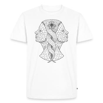 Gémeaux - T-shirt Premium bio Homme - blanc - Devant - Nico (187cm)