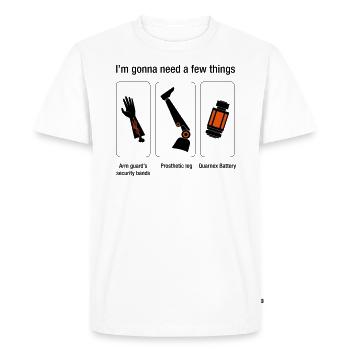 Rocket quote Few things - Men's Premium Organic T-Shirt - white - Front - Nico (187cm)
