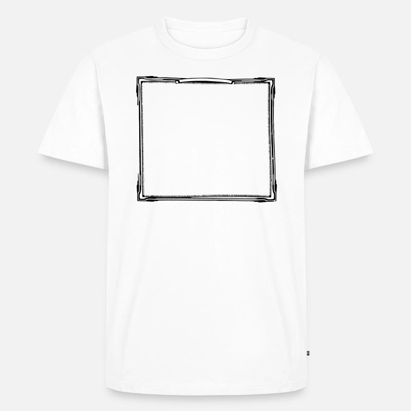 2577109 Rahmen - Männer Premium Bio T-Shirt - Weiß