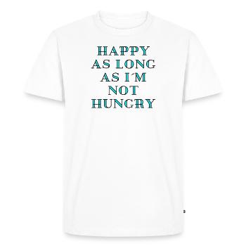 Affamé - T-shirt Premium bio Homme - blanc - Devant - Nico (187cm)