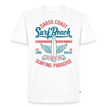 OSTSEE - Cooles Darss Surfer Geschenke Surf Shirts - Männer Premium Bio T-Shirt - Weiß - Vorne - Nico (187cm)