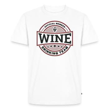 Wine Drinking Team Gift - Men's Premium Organic T-Shirt - white - Front - Nico (187cm)