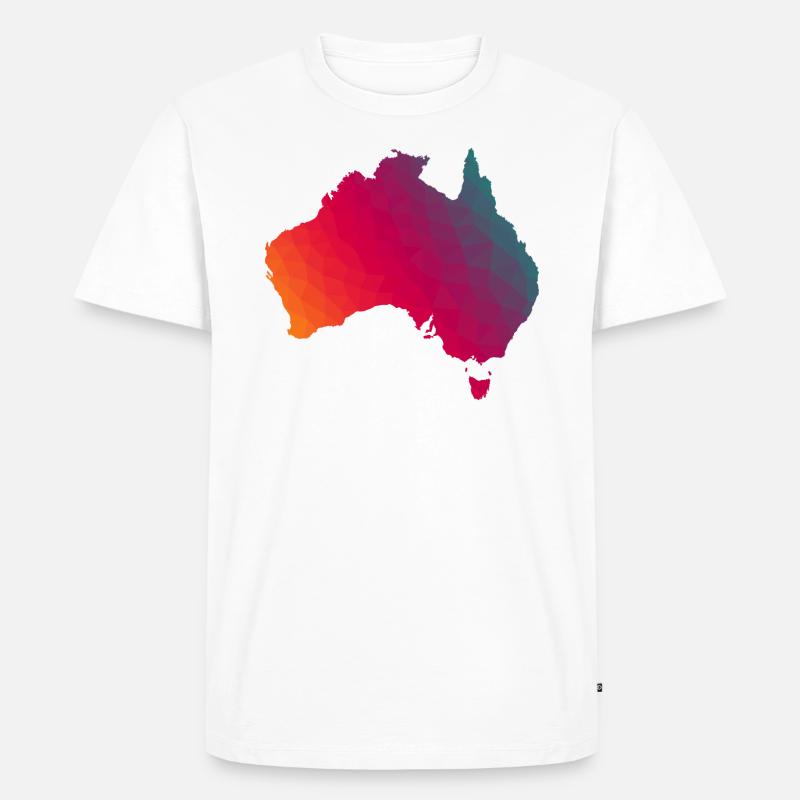 Australien - Männer Premium Bio T-Shirt - Weiß