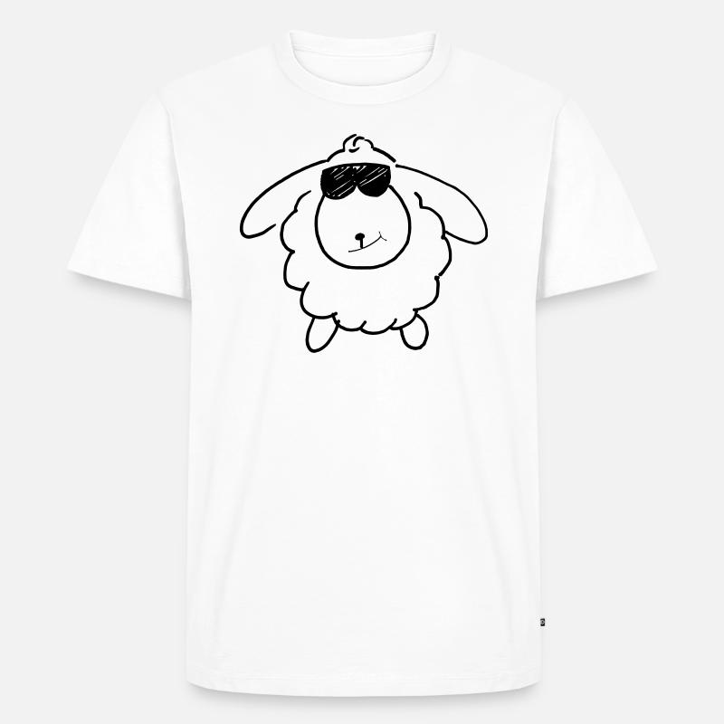 Cool Schaf Geschenkidee - Männer Premium Bio T-Shirt - Weiß