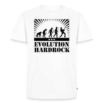 Evolution Hard Rock - Men's Premium Organic T-Shirt - white - Front - Nico (187cm)