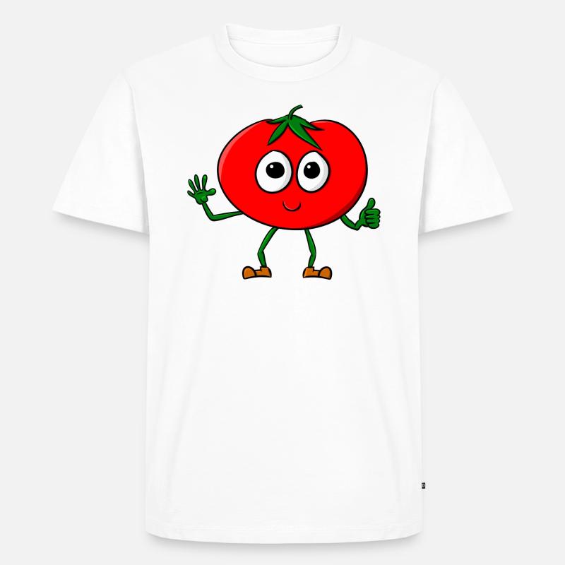 Tomate Comic - Männer Premium Bio T-Shirt - Weiß