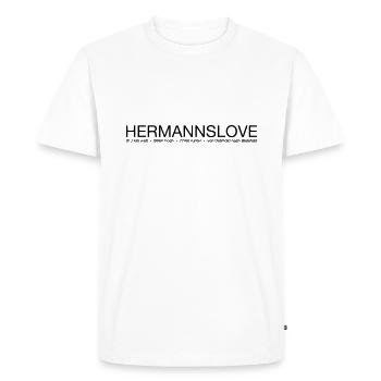 HERMANNSLOVE - 002 - Men's Premium Organic T-Shirt - white - Front - Nico (187cm)
