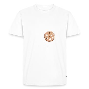 Cookies Biscuits Biscuits Biscuits Chocolat - T-shirt Premium bio Homme - blanc - Devant - Nico (187cm)