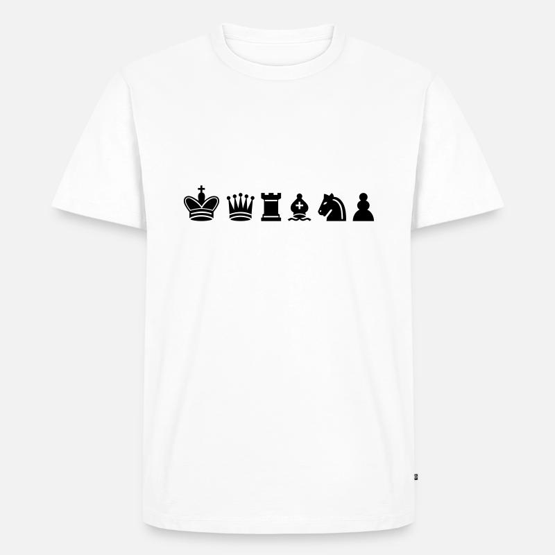 Schach - Männer Premium Bio T-Shirt - Weiß