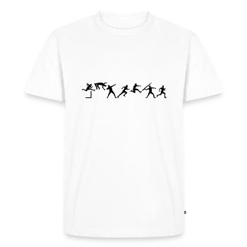 Heptathlon - Men's Premium Organic T-Shirt - white - Front - Nico (187cm)