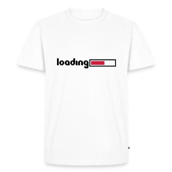 loading 8 bit pixel retro old games computer load - Men's Premium Organic T-Shirt - white - Front - Nico (187cm)