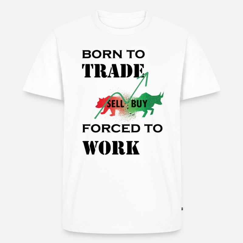 trader Börse - Männer Premium Bio T-Shirt - Weiß
