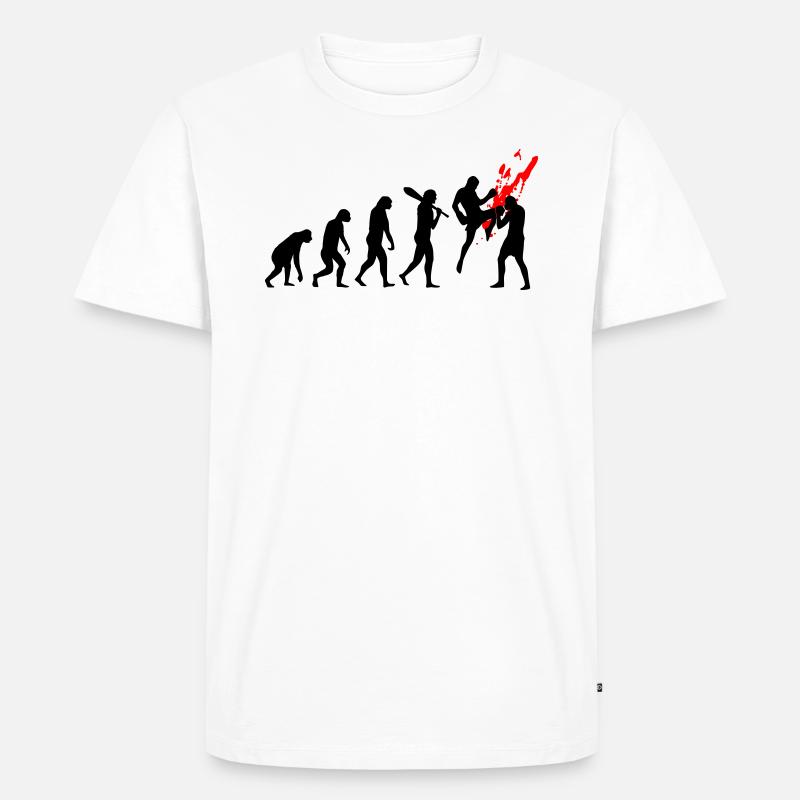 evolution kickboxer - Männer Premium Bio T-Shirt - Weiß