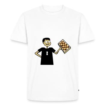 Chess Nerd Hobby Board Game Gift Glasses Cool - Men's Premium Organic T-Shirt - white - Front - Nico (187cm)